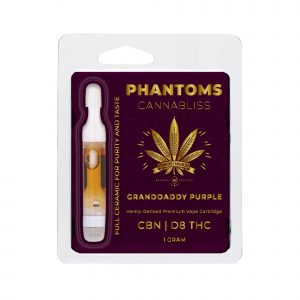 Phantoms Cannabliss – CBN DELTA 8 Vape Cartridge 1 GM – GRANDDADDY PURPLE