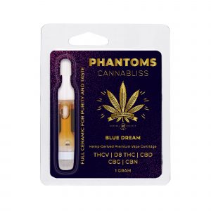 Phantoms Cannabliss – THCVDELTA 8CBDCBGCBN Vape Cartridge 1 GM – BLUE DREAM